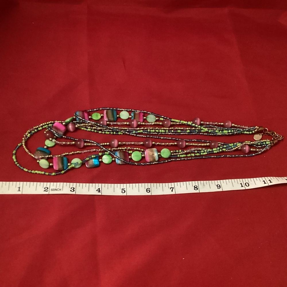 Multi rows beaded boho necklace - Picture 6 of 6